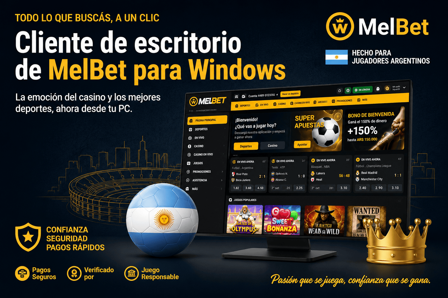 Cliente de escritorio de MelBet para Windows